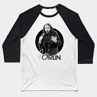 Retro George Carlin Dark Tribute Baseball T-Shirt